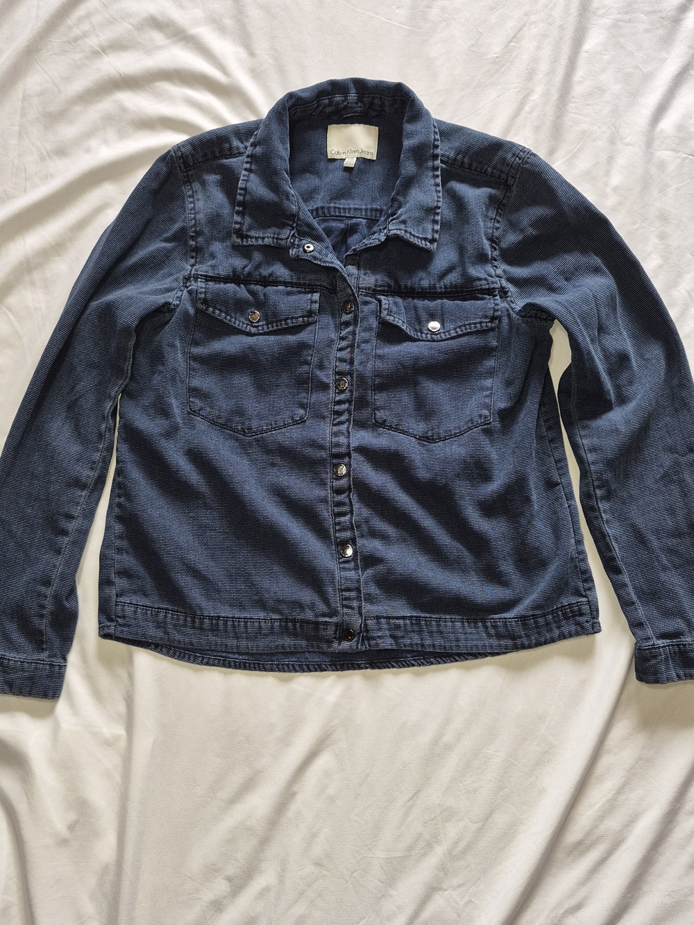 Calvin Klein Jeans Navy Blue Denim Shirt Jacket Size M